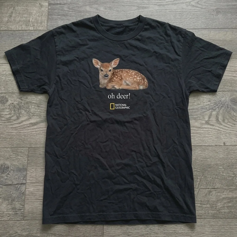 Gildan Black Short Sleeve Tee with Fawn 